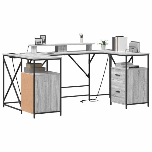 Stol s ladicama s pohranom 182 x 101 x 87.5 cm Konstruirano drvo Cijena