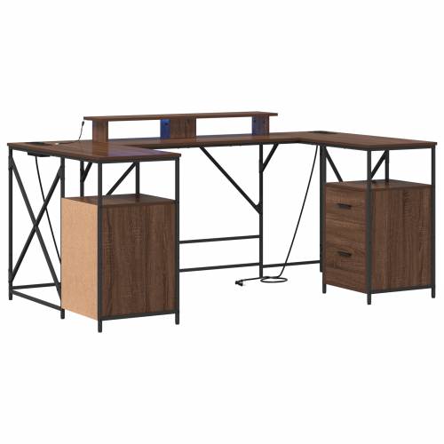 Stol s ladicama s pohranom 182 x 101 x 87.5 cm Konstruirano drvo Cijena