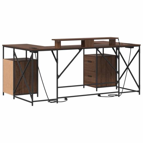 Stol s ladicama s pohranom 182 x 101 x 87.5 cm Konstruirano drvo Cijena