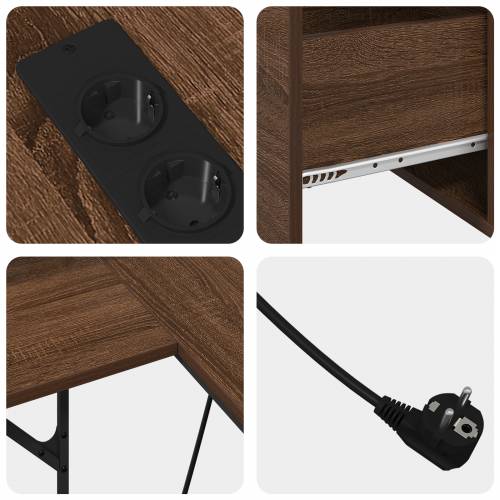 Stol s ladicama s pohranom 182 x 101 x 87.5 cm Konstruirano drvo Cijena