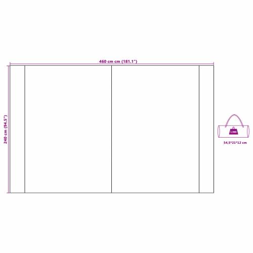 Platno otporno na vodu Siva i narančasta 460 x 240 cm Cijena