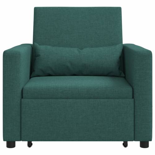 3-u-1 Singl Sofa Krevet Konvertibilna Tamnozelena Tkanina Cijena