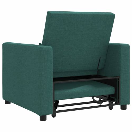 3-u-1 Singl Sofa Krevet Konvertibilna Tamnozelena Tkanina Cijena