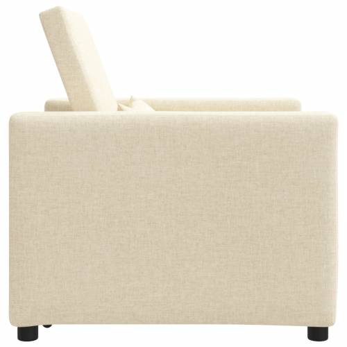 3-u-1 Singl Sofa Krevet Pretvarač Krem Tkanina Cijena