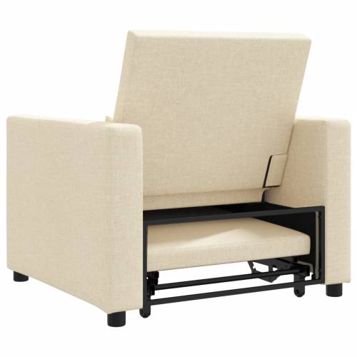 3-u-1 Singl Sofa Krevet Pretvarač Krem Tkanina Cijena