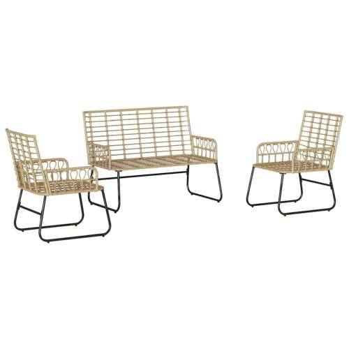 Vrtni set za objed 3 pcs Crna, Antracit 113 x 69 x 83 cm Cijena