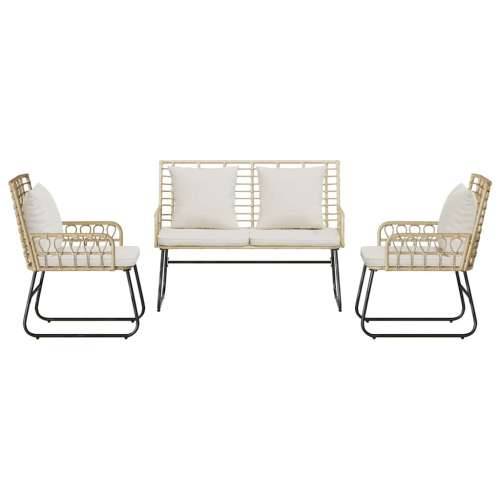 Vrtni set za objed 3 pcs Crna, Antracit 113 x 69 x 83 cm Cijena