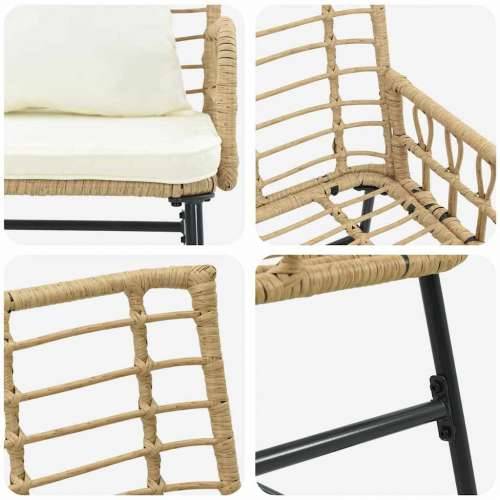Vrtni set za objed 3 pcs Crna, Antracit 113 x 69 x 83 cm Cijena