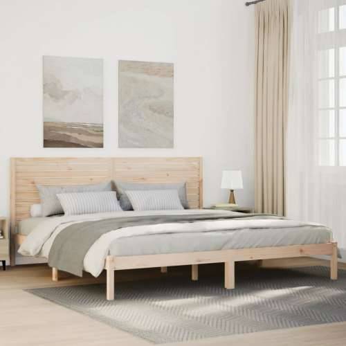 Dugi okvir kreveta bez madraca 180 x 210 cm masivno drvo - Prirodna 180 x 210 cm Cijena