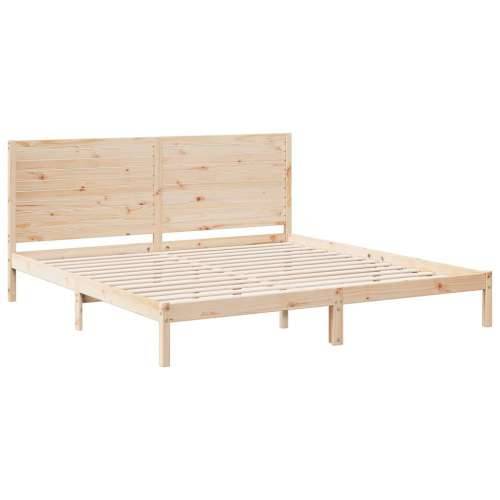 Dugi okvir kreveta bez madraca 180 x 210 cm masivno drvo - Prirodna 180 x 210 cm Cijena