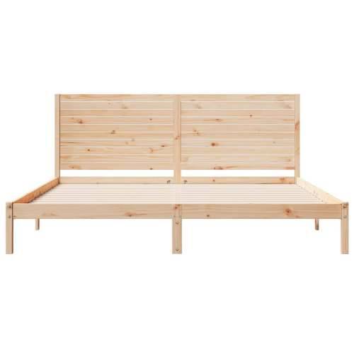 Dugi okvir kreveta bez madraca 180 x 210 cm masivno drvo - Prirodna 180 x 210 cm Cijena