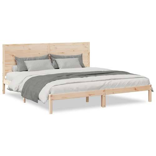 Dugi okvir kreveta bez madraca 180 x 220 cm masivno drvo - Prirodna 180 x 220 cm Cijena