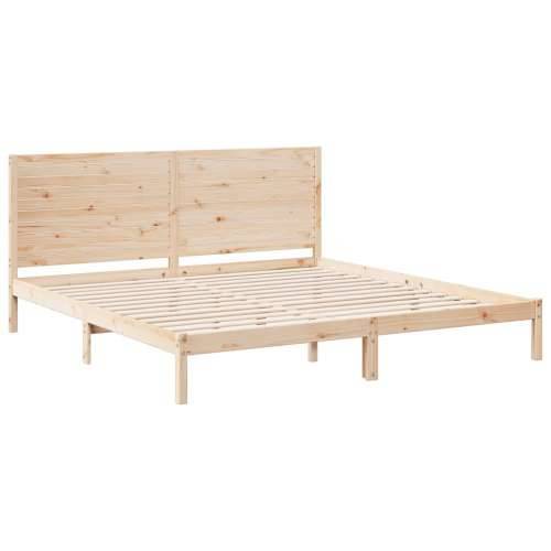 Dugi okvir kreveta bez madraca 180 x 220 cm masivno drvo - Prirodna 180 x 220 cm Cijena