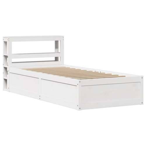 Okvir za krevet s uzglavljem bijeli 90x200 cm masivna borovina - Bijela 90 x 200 cm Cijena