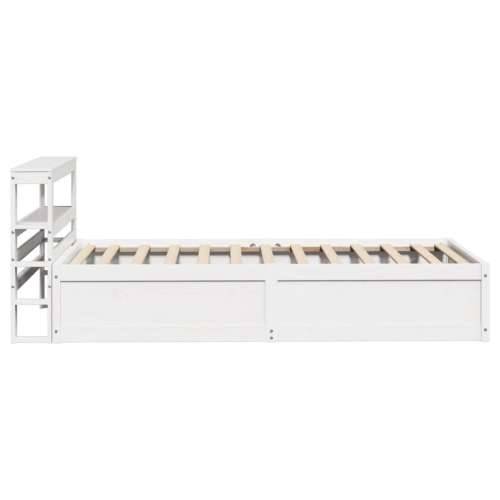 Okvir za krevet s uzglavljem bijeli 90x200 cm masivna borovina - Bijela 90 x 200 cm Cijena