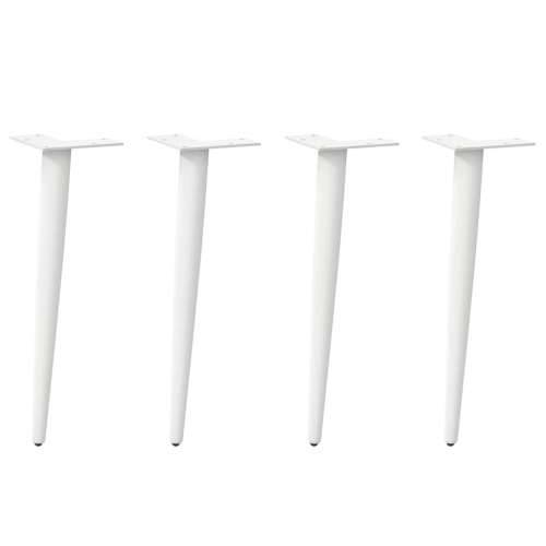 Noge za klub stolić konusnog oblika 4 kom bijele 30-31 cm čelik - Bijela 30-31 cm 1 Cijena