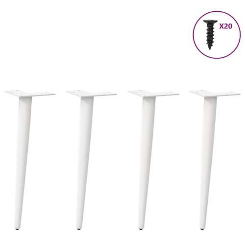 Noge za klub stolić konusnog oblika 4 kom bijele 30-31 cm čelik - Bijela 30-31 cm 1 Cijena