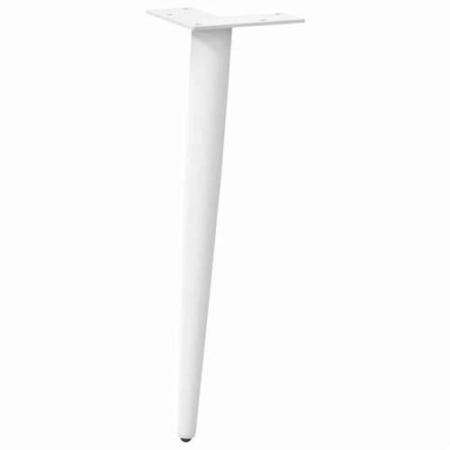 Noge za klub stolić konusnog oblika 4 kom bijele 30-31 cm čelik - Bijela 30-31 cm 1 Cijena