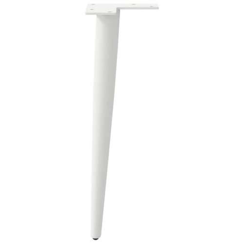 Noge za klub stolić konusnog oblika 4 kom bijele 30-31 cm čelik - Bijela 30-31 cm 1 Cijena