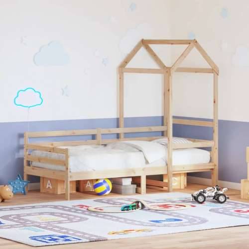 Dnevni krevet s krovom 90 x 190 cm od masivne borovine - Prirodna 90 x 190 cm Cijena