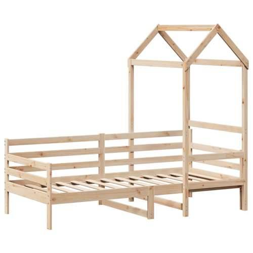 Dnevni krevet s krovom 90 x 190 cm od masivne borovine - Prirodna 90 x 190 cm Cijena