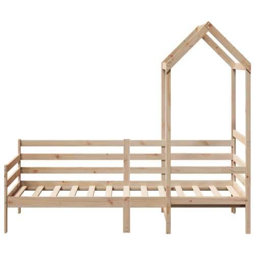 Dnevni krevet s krovom 90 x 190 cm od masivne borovine - Prirodna 90 x 190 cm Cijena