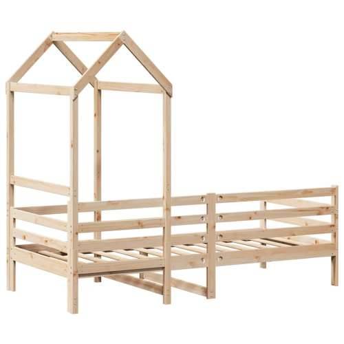 Dnevni krevet s krovom 90 x 190 cm od masivne borovine - Prirodna 90 x 190 cm Cijena