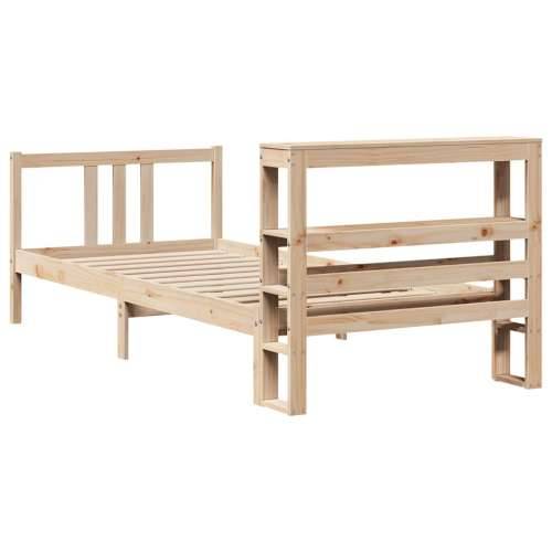 Okvir kreveta s uzglavljem 90 x 190 cm od borovine - Prirodna 90 x 190 cm Cijena