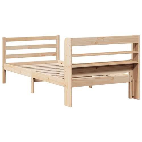 Okvir kreveta s uzglavljem 90 x 200 cm od masivne borovine - Smeđa 90 x 200 cm Cijena