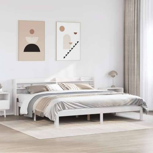 Okvir kreveta s uzglavljem bez madraca bijeli 200x200 cm - Bijela 200 x 200 cm Cijena