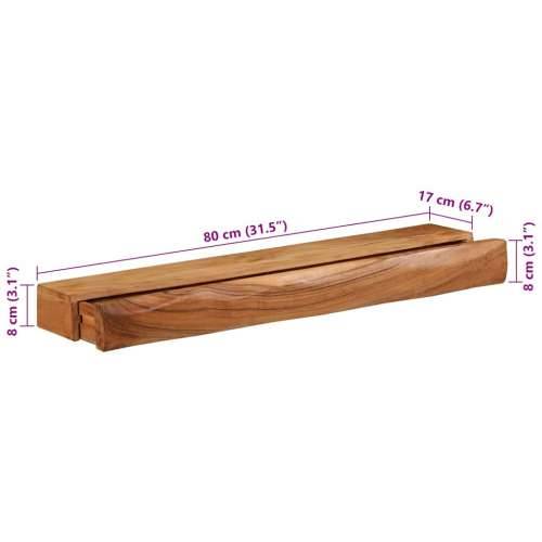 Zidne police 2 kom 80x17x8 cm od masivnog bagremovog drva - 80 x 17 x 8 cm 1 2 Cijena