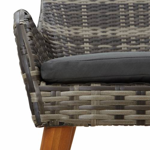 blagovaonski stol i stolice u vrtu od 7 komada sivo poly rattan Cijena