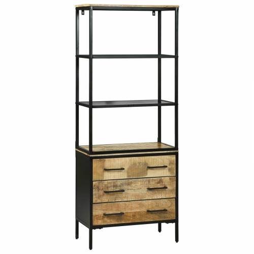 Highboard 70x35x180 cm Čvrsto hrapavo drvo mango Cijena
