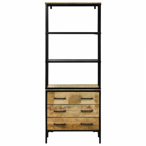 Highboard 70x35x180 cm Čvrsto hrapavo drvo mango Cijena