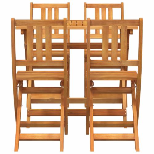 Set od 4 dijela za preklopni vrtni bistro od čvrstog bagremovog drva Cijena
