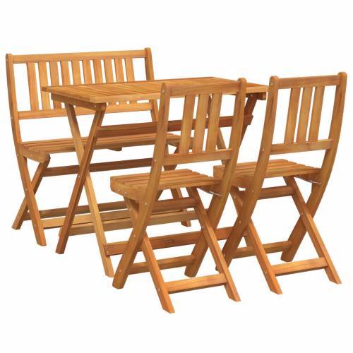 set od 4 dijela sklopa vrtni bistro set od čvrstog bagremovog drva Cijena