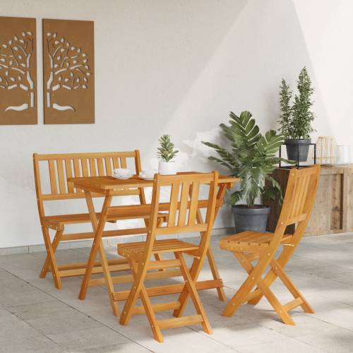 set od 4 dijela sklopa vrtni bistro set od čvrstog bagremovog drva Cijena