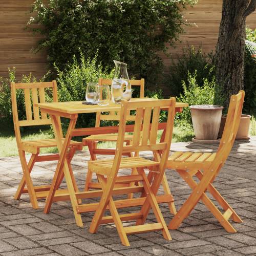 Sklopive vrtne stolice 4 komada 36x46x86 cm Masivno bagremovo drvo Cijena