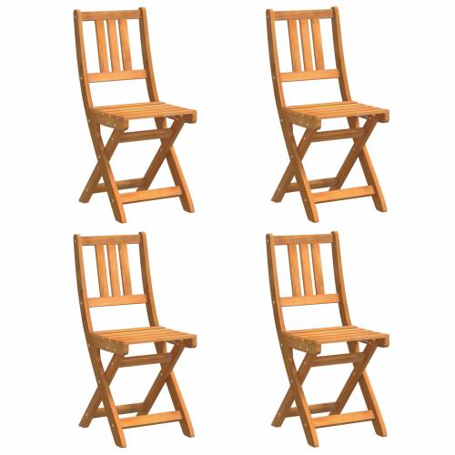 Sklopive vrtne stolice 4 komada 36x46x86 cm Masivno bagremovo drvo Cijena