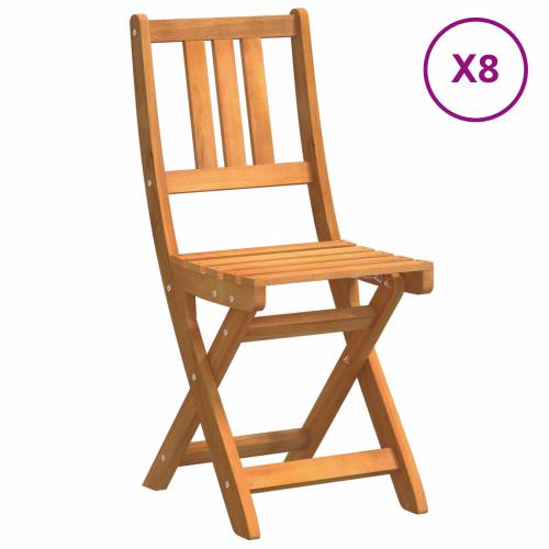 Sklopive vrtne stolice 8 kom 36x46x86 cm Masivno drvo bagrem Cijena