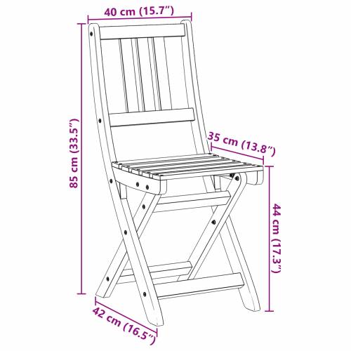 Sklopive vrtne stolice 8 kom 36x46x86 cm Masivno drvo bagrem Cijena