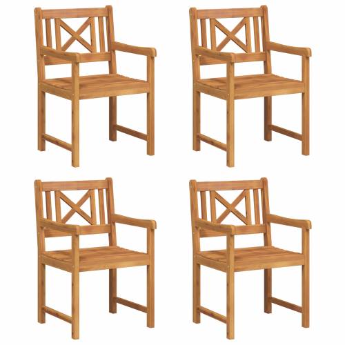 vrtne stolice, 4 kom, 56x55.5x90 cm, čvrsto drvo bagrem Cijena