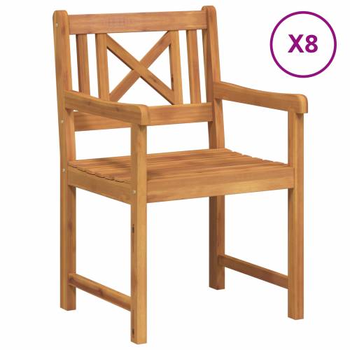 Vrtne stolice 8 kom 56x55.5x90 cm Masivno drvo bagrema Cijena