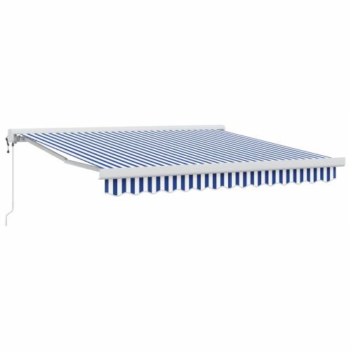 Automatska uvlačiva tenda plava i bijela 300x250 cm Cijena