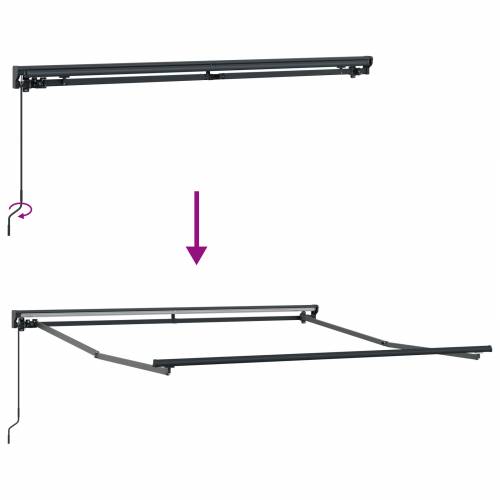 Ručna retractable tende - antracit, 300x250 cm Cijena