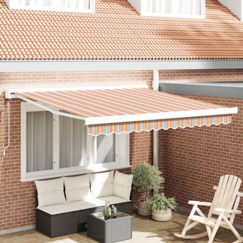Automatska uvlačna tenda s višebojnim prugama 300x250 cm Cijena