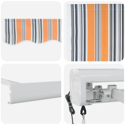 Automatska uvlačna tenda s višebojnim prugama 300x250 cm Cijena