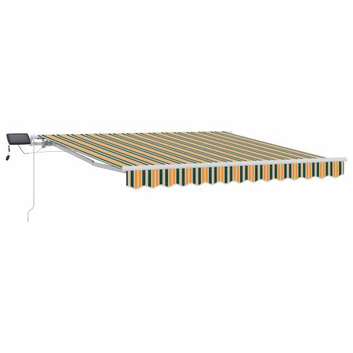 Ručno Uvlačiva Tenda s LED Zelena i žuta 300x250 cm Cijena