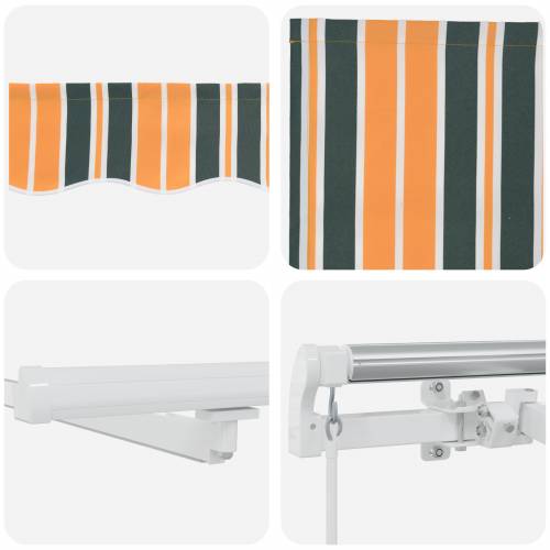Ručno Uvlačiva Tenda s LED Zelena i žuta 300x250 cm Cijena