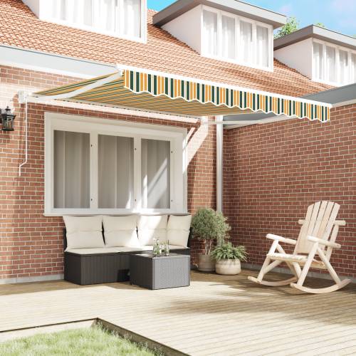 Automatska uvlačna tenda zelena i žuta 300x250 cm Cijena